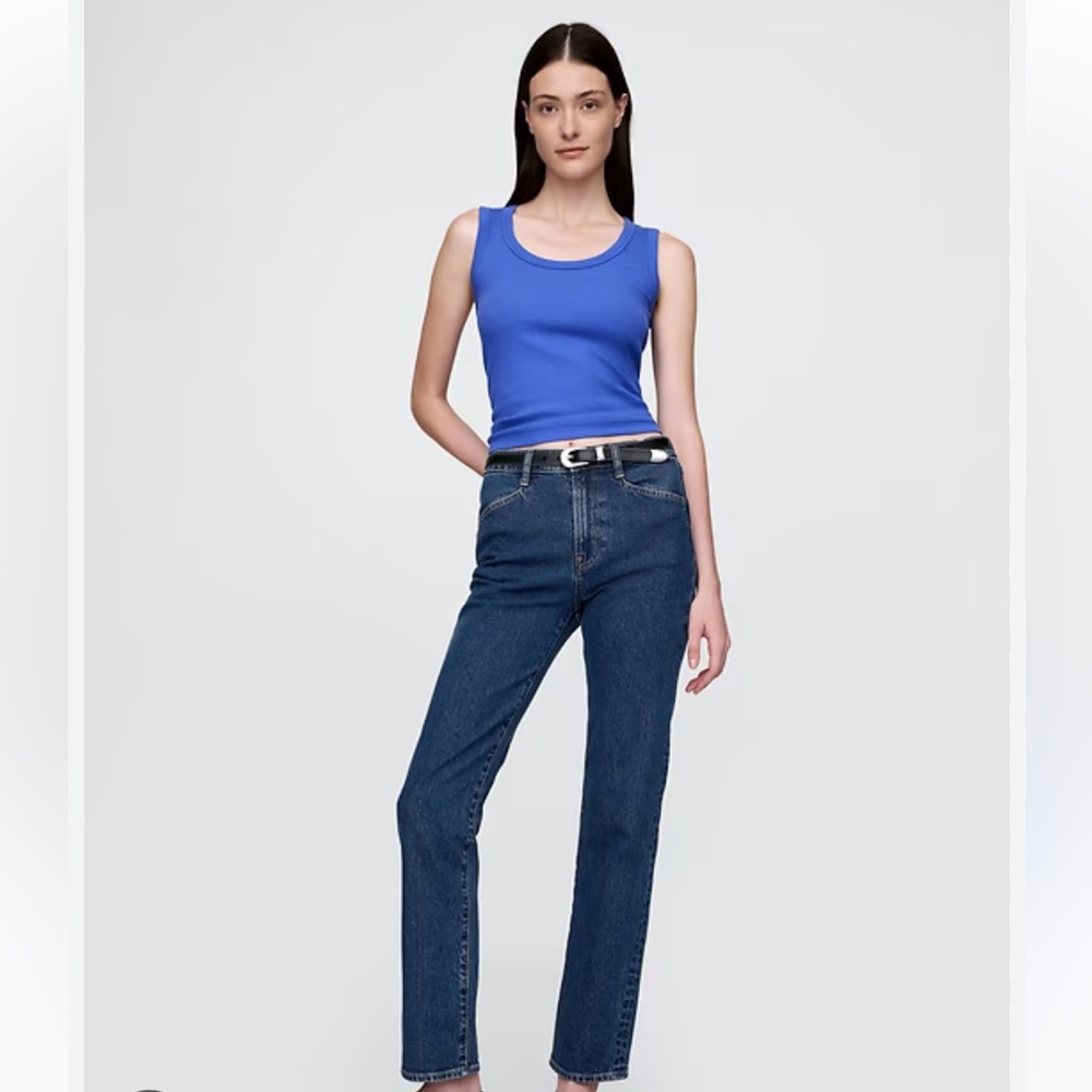 GAP Women's Straight Leg Jeans in Deep Blue